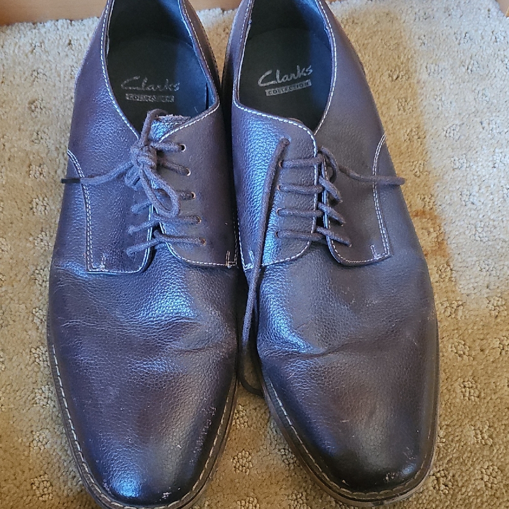 Clarks Men's Brown Leather Shoes